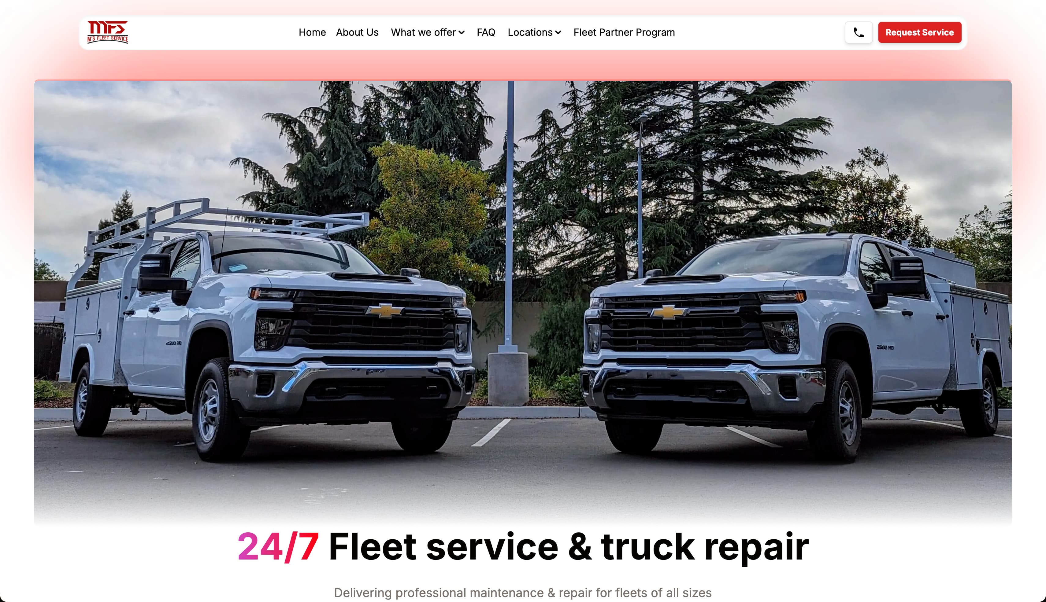 MS Fleet Service Website